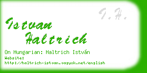 istvan haltrich business card