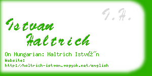 istvan haltrich business card